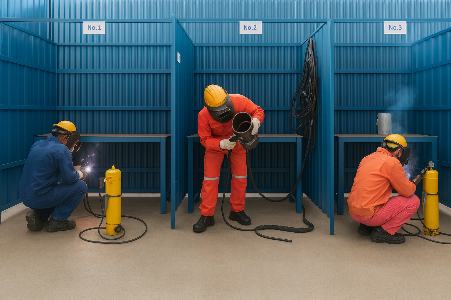 Welding training demonstration
